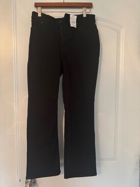 Jcrew Factory Flare Cropped Mid-Rise black Jeans